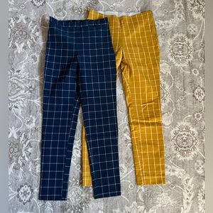 2 Plaid Skinny Pants